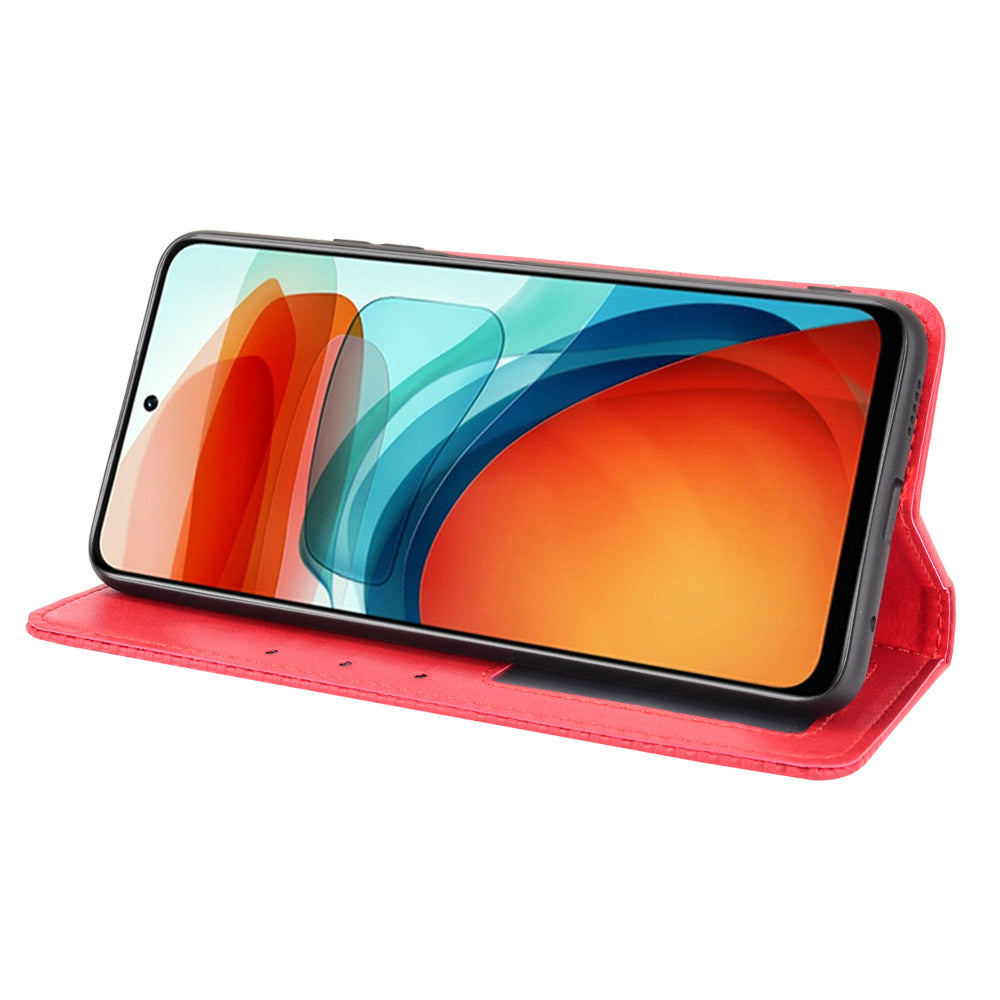 Magnetic Auto-absorbed Retro Style Wallet Stand Design Phone Case Shell for Xiaomi Redmi Note 10 Pro 5G (China) / Xiaomi Poco X3 GT