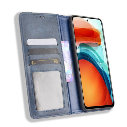 Magnetic Auto-absorbed Retro Style Wallet Stand Design Phone Case Shell for Xiaomi Redmi Note 10 Pro 5G (China) / Xiaomi Poco X3 GT
