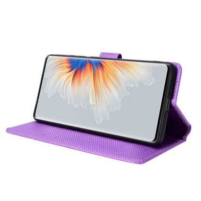 For Xiaomi Mix 4 Flip Wallet Case Horizontal Viewing Stand Diamond Texture PU Leather Protective Cover with Strap