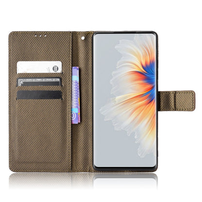 For Xiaomi Mix 4 Flip Wallet Case Horizontal Viewing Stand Diamond Texture PU Leather Protective Cover with Strap
