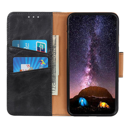 For Xiaomi Redmi 10A Crazy Horse Texture Anti-drop Split Leather Shell Wallet Stand Function Cell Phone Case