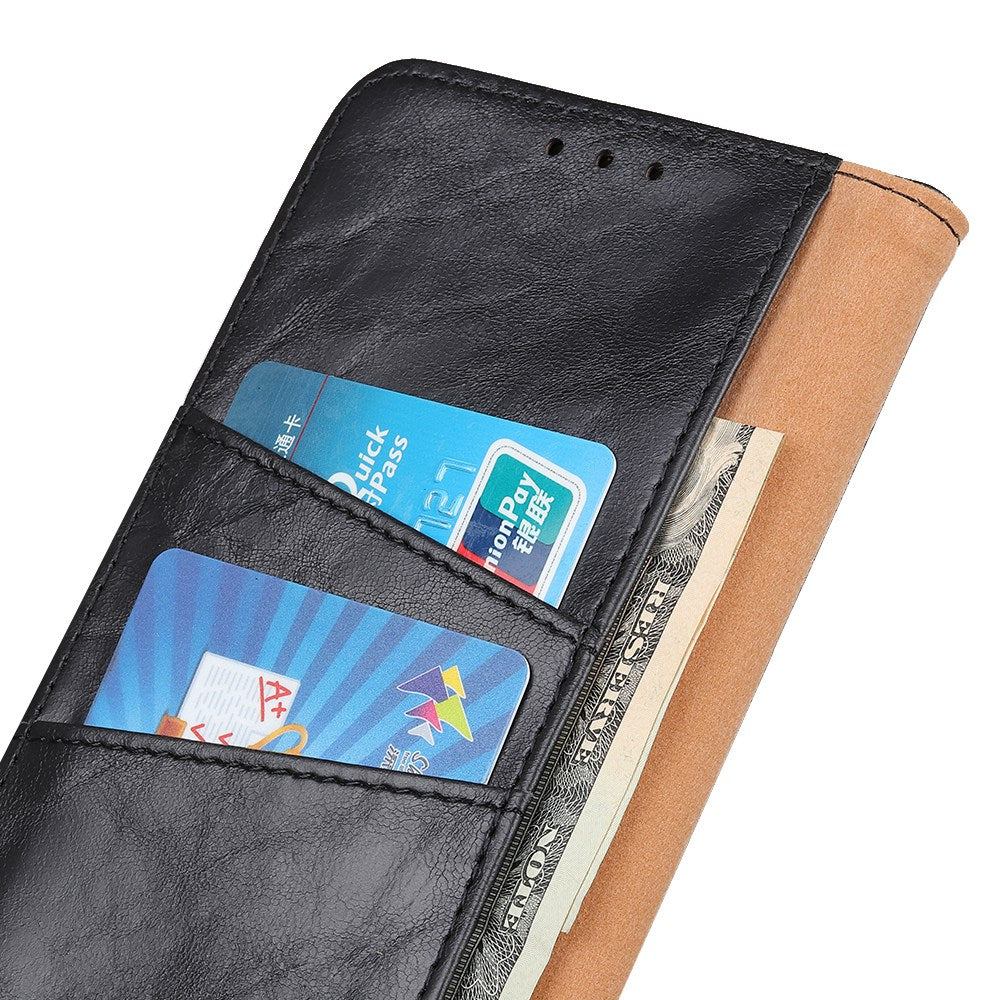 For Xiaomi Redmi 10A Crazy Horse Texture Anti-drop Split Leather Shell Wallet Stand Function Cell Phone Case