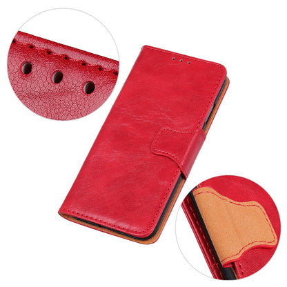 For Xiaomi Redmi 10A Crazy Horse Texture Anti-drop Split Leather Shell Wallet Stand Function Cell Phone Case