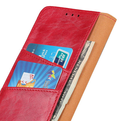 For Xiaomi Redmi 10A Crazy Horse Texture Anti-drop Split Leather Shell Wallet Stand Function Cell Phone Case