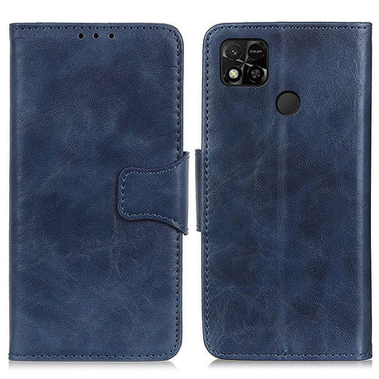 For Xiaomi Redmi 10A Crazy Horse Texture Anti-drop Split Leather Shell Wallet Stand Function Cell Phone Case