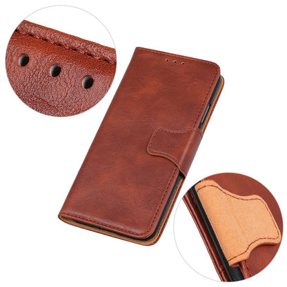 For Xiaomi Redmi 10A Crazy Horse Texture Anti-drop Split Leather Shell Wallet Stand Function Cell Phone Case