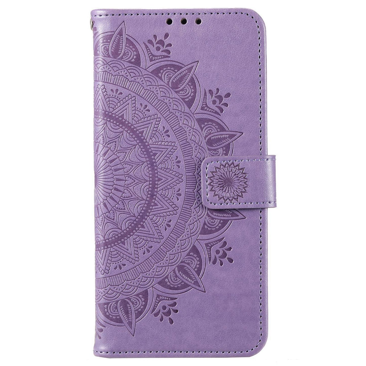 Imprinted Mandala Flower Wallet Design Leather Case with Strap for Xiaomi Poco M4 Pro 4G, Anti-Drop Full Protection Phone Stand Case