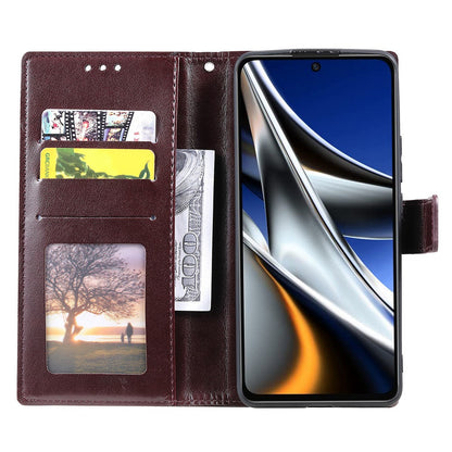 Imprinted Mandala Flower Wallet Design Leather Case with Strap for Xiaomi Poco M4 Pro 4G, Anti-Drop Full Protection Phone Stand Case