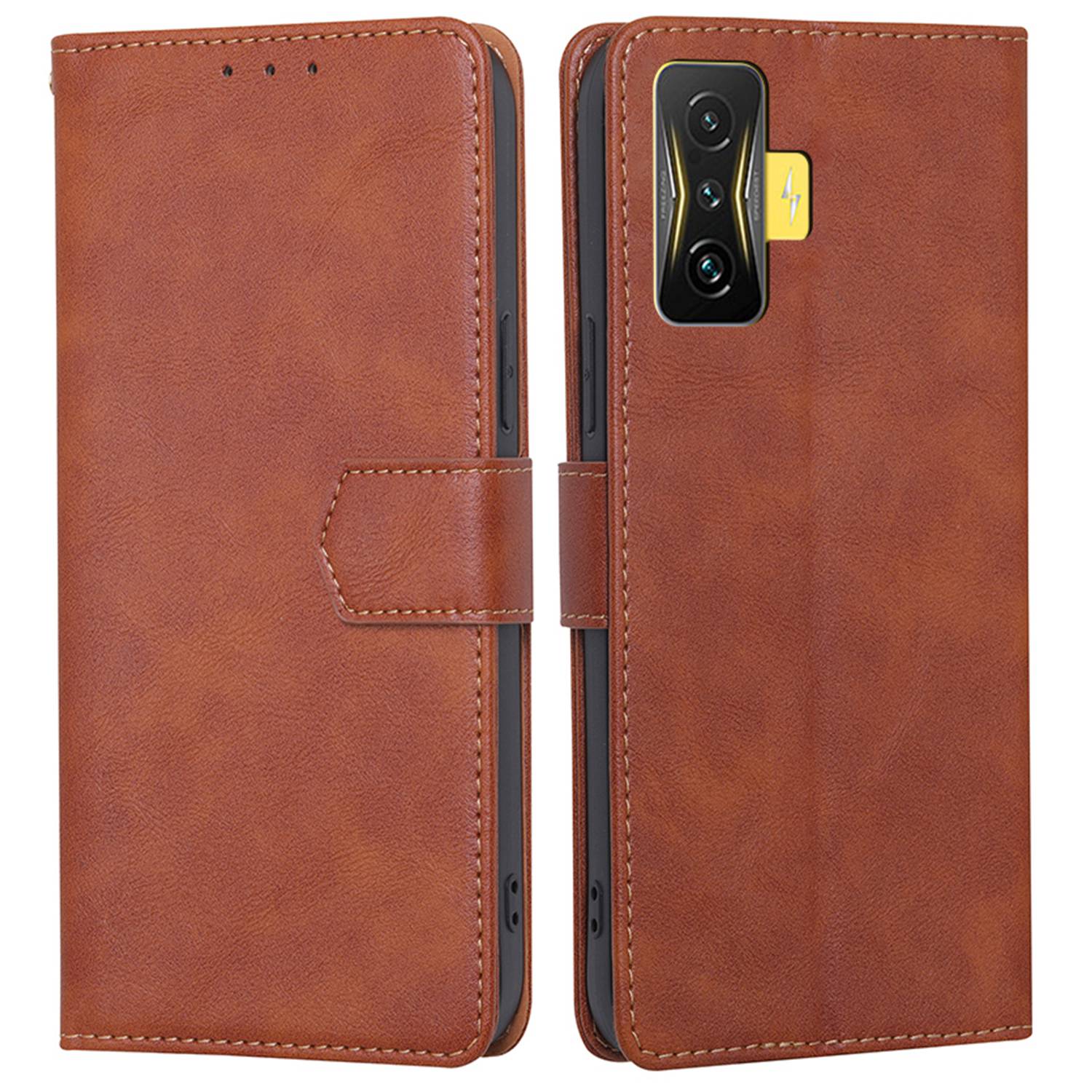 For Xiaomi Redmi K50 Gaming/Xiaomi Poco F4 GT Anti-scratch TPU+PU Leather Phone Cover with Strong Magnetic Buckle Waterproof RFID Blocking Full Protection Phone Case Wallet Stand