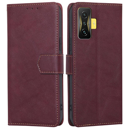 For Xiaomi Redmi K50 Gaming/Xiaomi Poco F4 GT Anti-scratch TPU+PU Leather Phone Cover with Strong Magnetic Buckle Waterproof RFID Blocking Full Protection Phone Case Wallet Stand