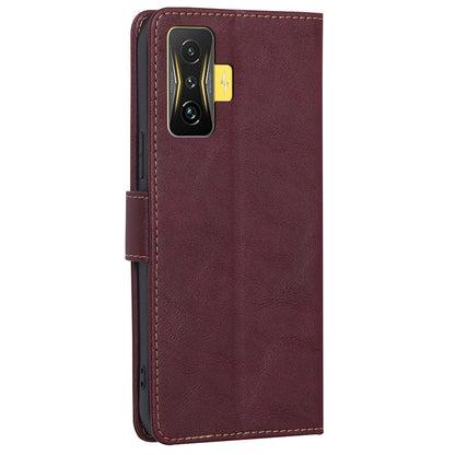 For Xiaomi Redmi K50 Gaming/Xiaomi Poco F4 GT Anti-scratch TPU+PU Leather Phone Cover with Strong Magnetic Buckle Waterproof RFID Blocking Full Protection Phone Case Wallet Stand