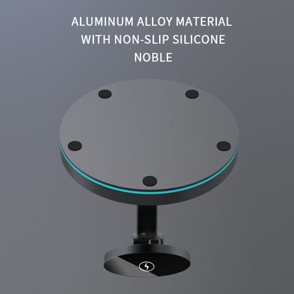 Y21 Folding Magnetic Wireless Charger 15W Fast Charging Stand Holder with LED Ambient Light for Earphones/Smart Phones