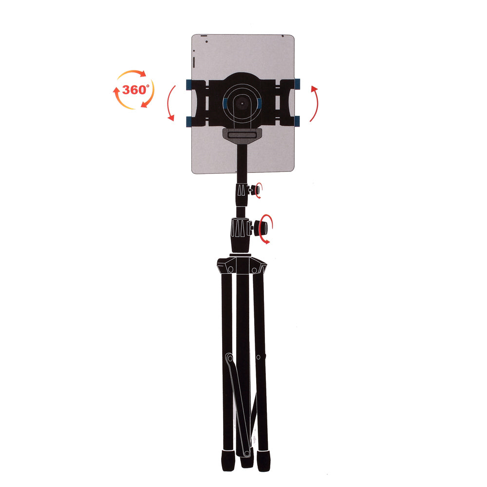 Portable Adjustable Tripod Stand Tablet Holder for iPad Air/Samsung Galaxy Tab A