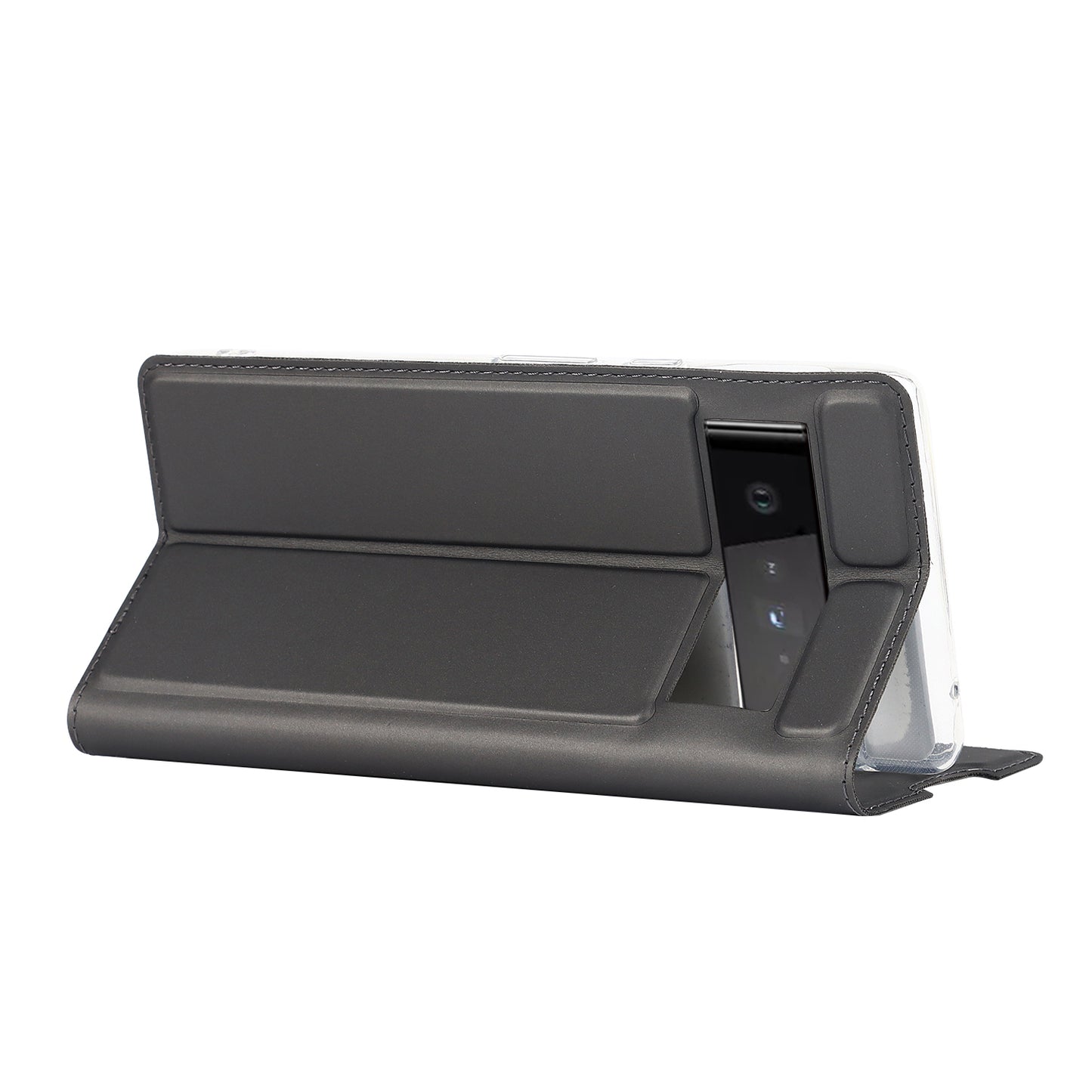 PU Leather Card Holder Design Light Slim Protective Phone Case with Stand for Google Pixel 6 Pro