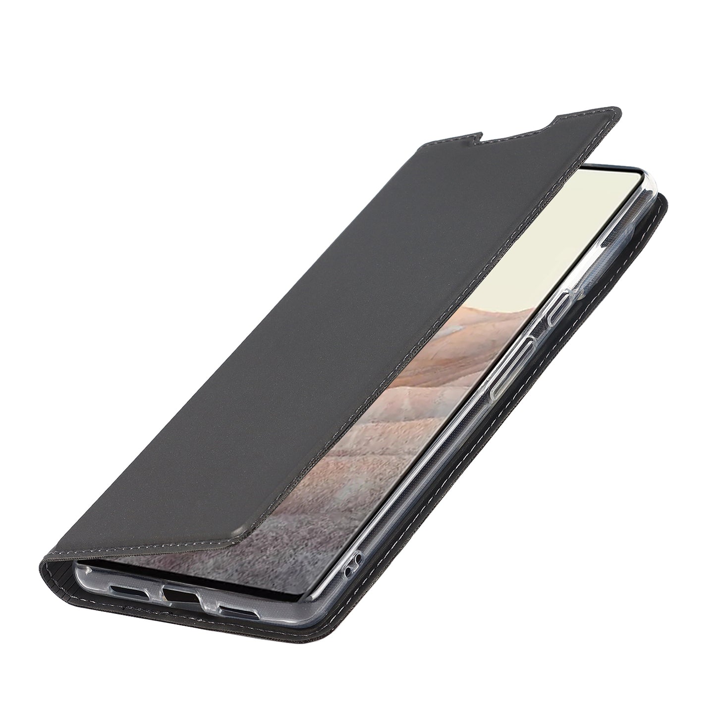 PU Leather Card Holder Design Light Slim Protective Phone Case with Stand for Google Pixel 6 Pro