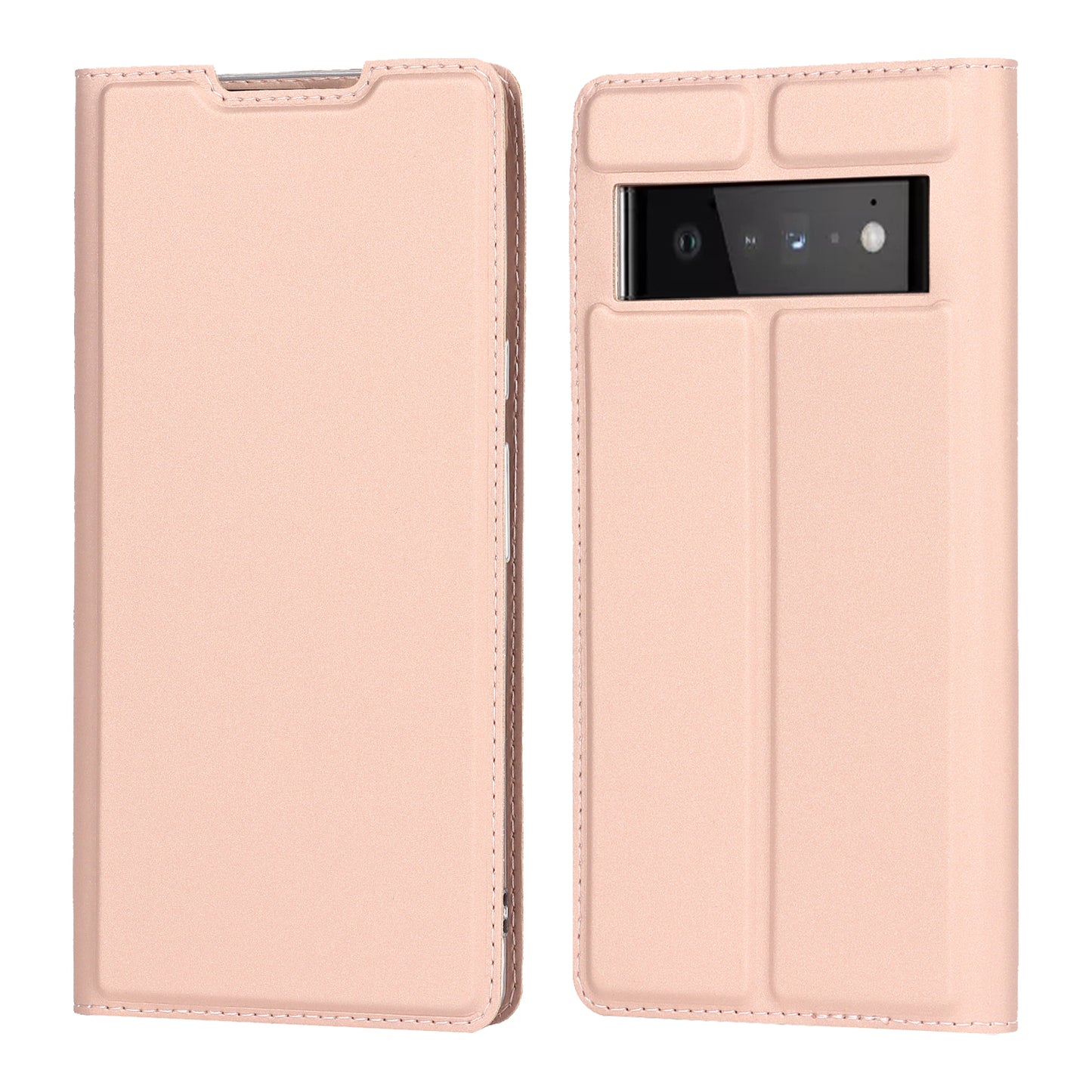PU Leather Card Holder Design Light Slim Protective Phone Case with Stand for Google Pixel 6 Pro