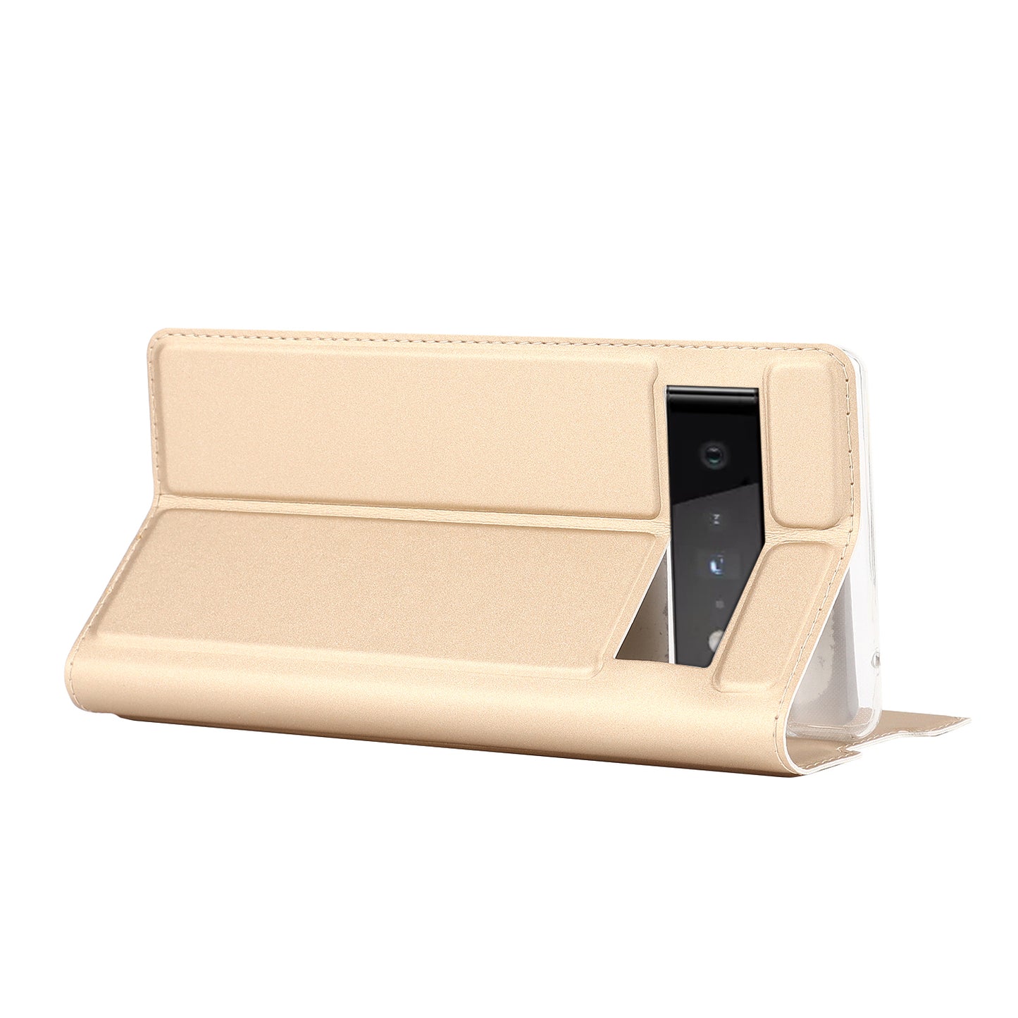 PU Leather Card Holder Design Light Slim Protective Phone Case with Stand for Google Pixel 6 Pro