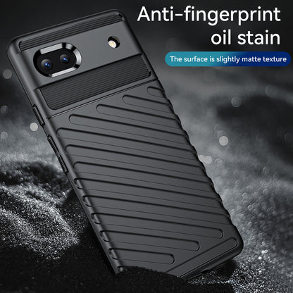 Thunder Series Twill Texture Thickened Smooth Flexible TPU Protective Phone Cover for Google Pixel 6a