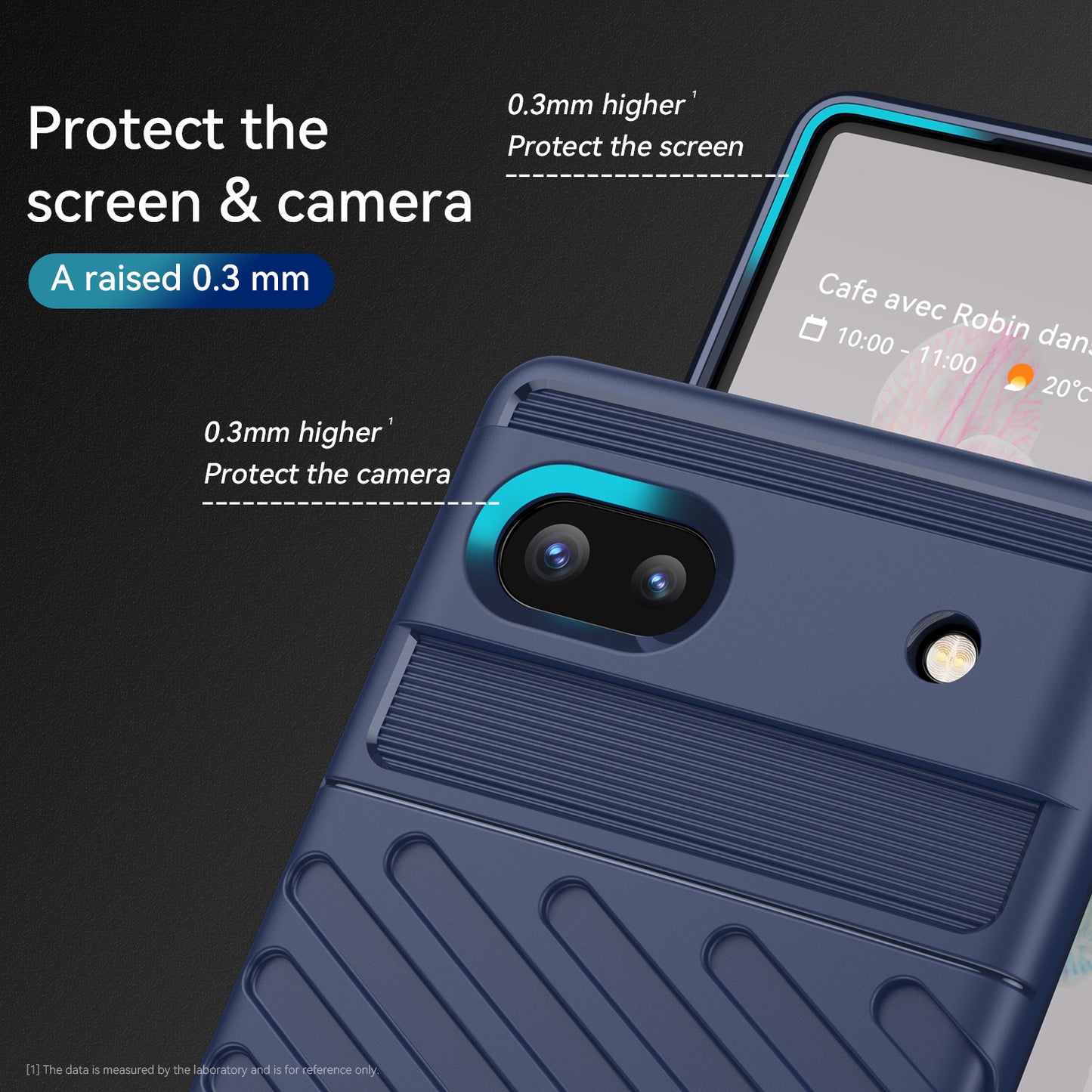 Thunder Series Twill Texture Thickened Smooth Flexible TPU Protective Phone Cover for Google Pixel 6a