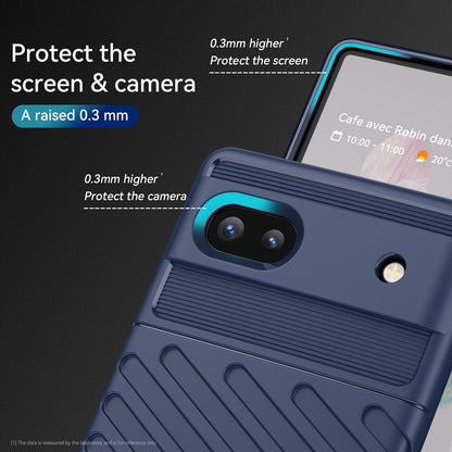 Thunder Series Twill Texture Thickened Smooth Flexible TPU Protective Phone Cover for Google Pixel 6a