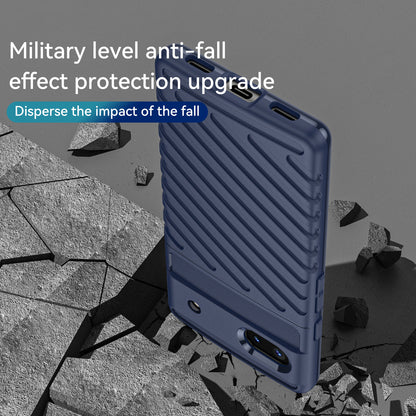 Thunder Series Twill Texture Thickened Smooth Flexible TPU Protective Phone Cover for Google Pixel 6a