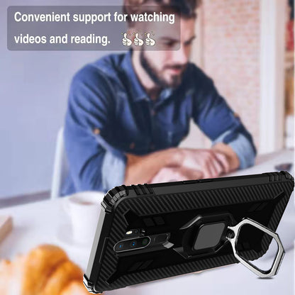 Finger Ring Kickstand TPU Phone Casing [Built-in Magnetic Metal Sheet] for OPPO A9 (2020)