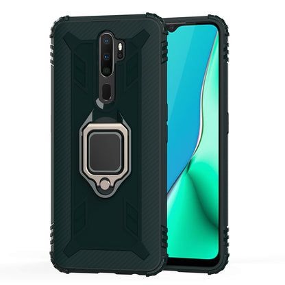 Finger Ring Kickstand TPU Phone Casing [Built-in Magnetic Metal Sheet] for OPPO A9 (2020)