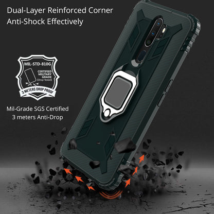 Finger Ring Kickstand TPU Phone Casing [Built-in Magnetic Metal Sheet] for OPPO A9 (2020)