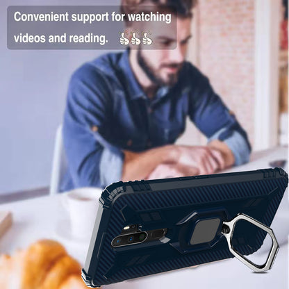 Finger Ring Kickstand TPU Phone Casing [Built-in Magnetic Metal Sheet] for OPPO A9 (2020)