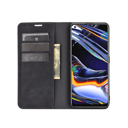 Strong Absorption Skin-Touch Leather Flip Phone Cover Case for Realme 7 Pro