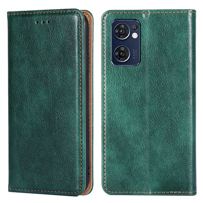 Wallet PU Leather Cover for Oppo Find X5 Lite, Stand Function Magnetic Auto-absorbed Phone Case
