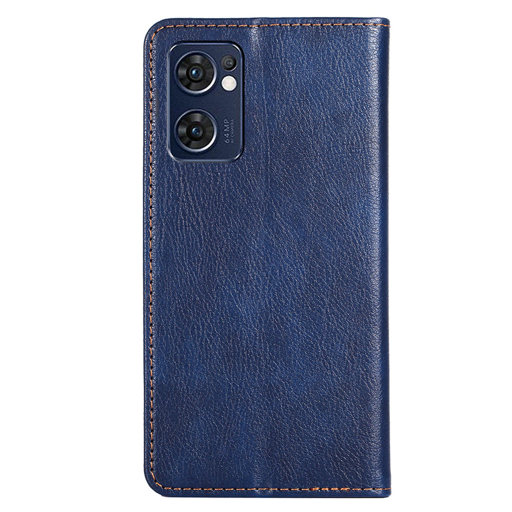 Wallet PU Leather Cover for Oppo Find X5 Lite, Stand Function Magnetic Auto-absorbed Phone Case