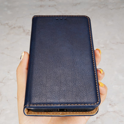 Wallet PU Leather Cover for Oppo Find X5 Lite, Stand Function Magnetic Auto-absorbed Phone Case