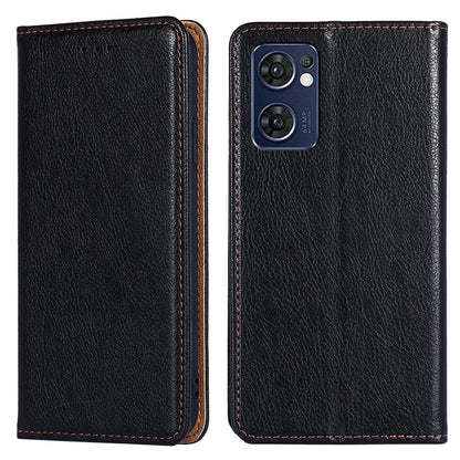 Wallet PU Leather Cover for Oppo Find X5 Lite, Stand Function Magnetic Auto-absorbed Phone Case