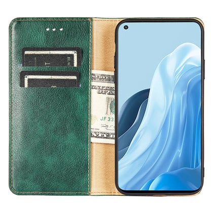 Wallet PU Leather Cover for Oppo Find X5 Lite, Stand Function Magnetic Auto-absorbed Phone Case