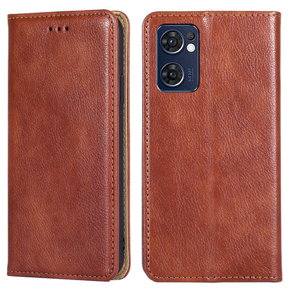 Wallet PU Leather Cover for Oppo Find X5 Lite, Stand Function Magnetic Auto-absorbed Phone Case