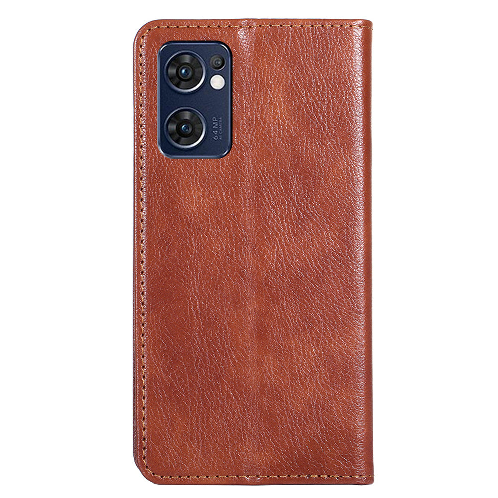Wallet PU Leather Cover for Oppo Find X5 Lite, Stand Function Magnetic Auto-absorbed Phone Case