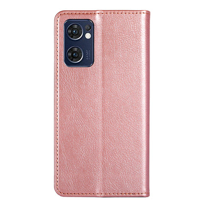 Wallet PU Leather Cover for Oppo Find X5 Lite, Stand Function Magnetic Auto-absorbed Phone Case