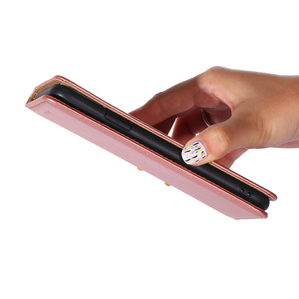 Wallet PU Leather Cover for Oppo Find X5 Lite, Stand Function Magnetic Auto-absorbed Phone Case