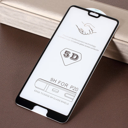 5D 9H [Full Glue Full Size] Tempered Glass Screen Protector Guard Film for Huawei P20 Pro