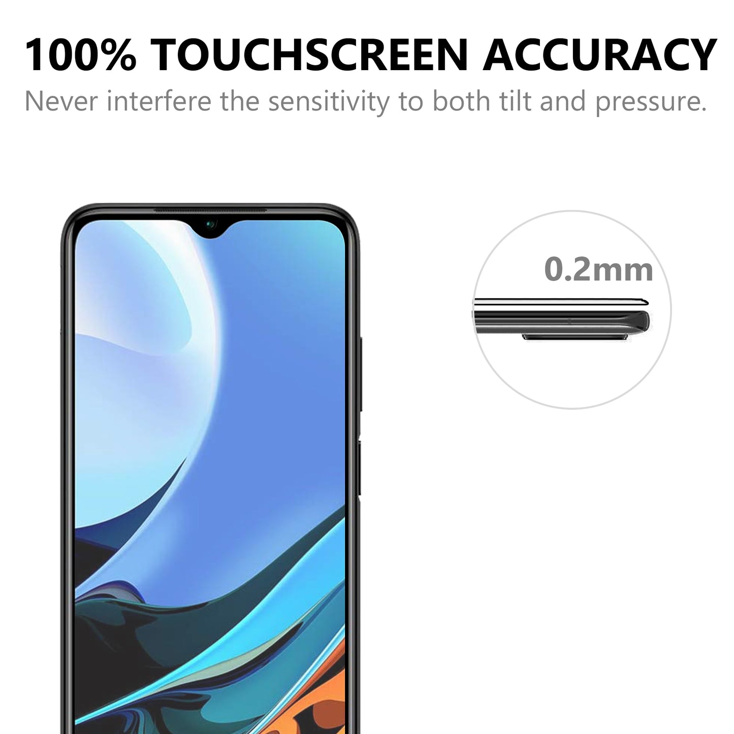Ultra Clear Full Glue Complete Covering Anti-Explosion Tempered Glass Film Black Edges Screen Protector for Xiaomi Redmi 9T/9 Power/Note 9 4G (Qualcomm Snapdragon 662)