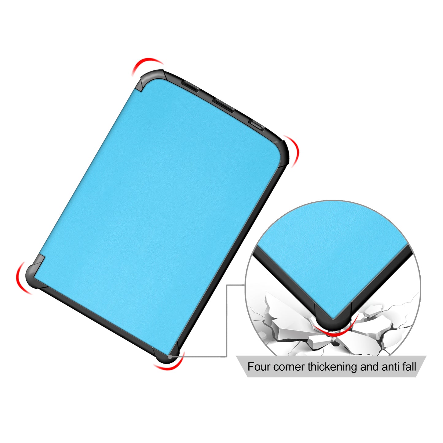 Universal Solid Color Leather Tablet Protective Case for PocketBook 616/627/632/632 Plus