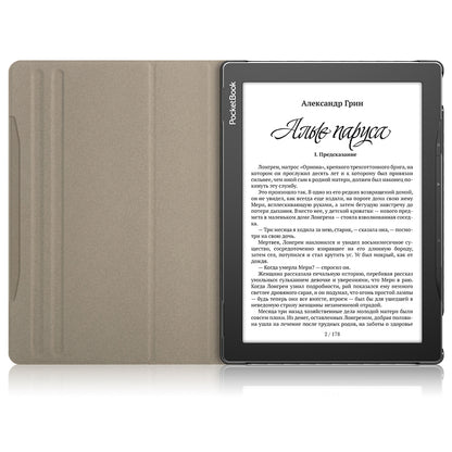 For PocketBook InkPad Lite PB970 Rotary Kickstand Pen Holder Case Dual-Angle Anti-Scratch Textured Surface Cover