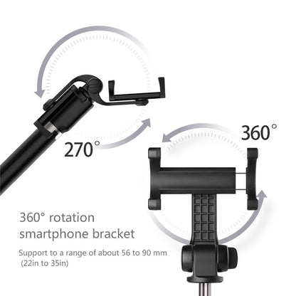 Portable Extendable Smartphone Holder Selfie Stick Tripod with Bluetooth Self Timer, Clamp Width: 56-90mm