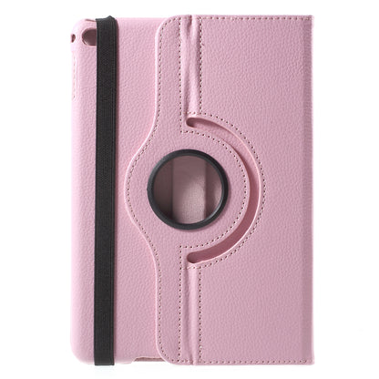 For iPad mini 4 Lychee 360-Rotation Leather Stand Case Cover