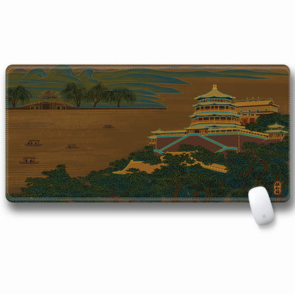 Computer Laptop Mouse Pad Chinoiserie Gaming Play Mat Office Desk Mat (Size: 300x600x2mm)