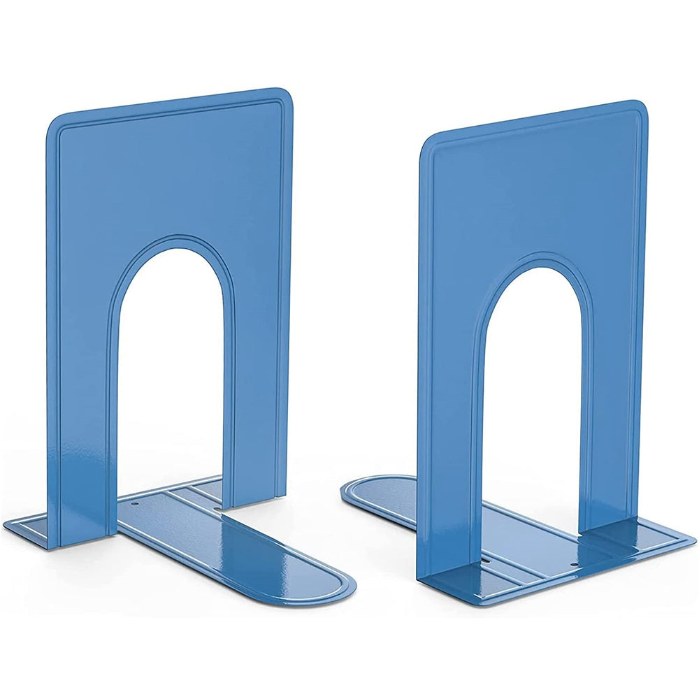 1 Pair Book Ends Metal Bookends Holding Book Universal Non-skid Heavy Duty Office Bookends Shelves, Size M