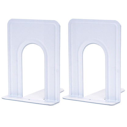 1 Pair Book Ends Metal Bookends Holding Book Universal Non-skid Heavy Duty Office Bookends Shelves, Size M
