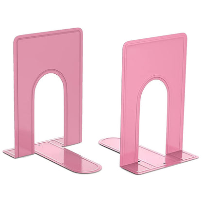 1 Pair Book Ends Metal Bookends Holding Book Universal Non-skid Heavy Duty Office Bookends Shelves, Size M