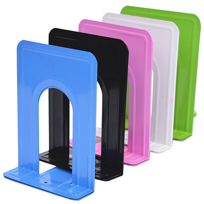 1 Pair Book Ends Metal Bookends Holding Book Universal Non-skid Heavy Duty Office Bookends Shelves, Size M